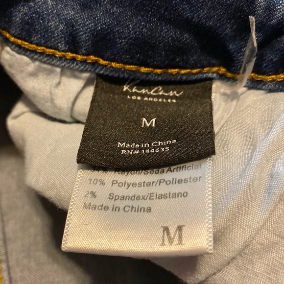 KanCan Jean Skirt Women’s Medium Distressed Stretchy Denim - Picture 4 of 5